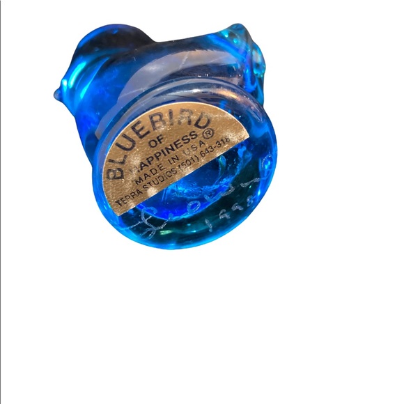 Leo Ward Art Glass Handmade Vintage Bluebird of Happiness - Picture 4 of 4